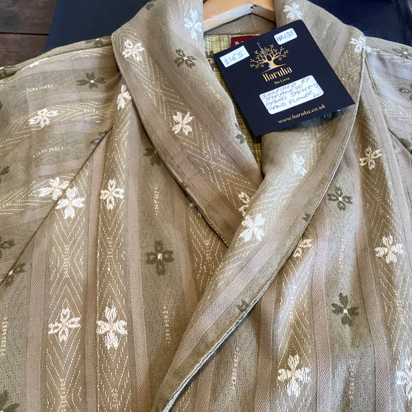 HA135 Japanese inspired Haori jacket in sand flower size M