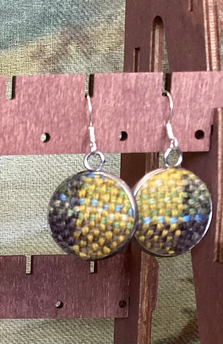 FLT-LGEAR1 - spring-on-the-avenue-plaid-handwoven-british-wool-large-earrings