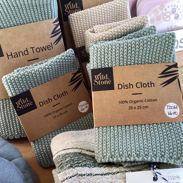 Organic Cotton Dish Cloth - Green