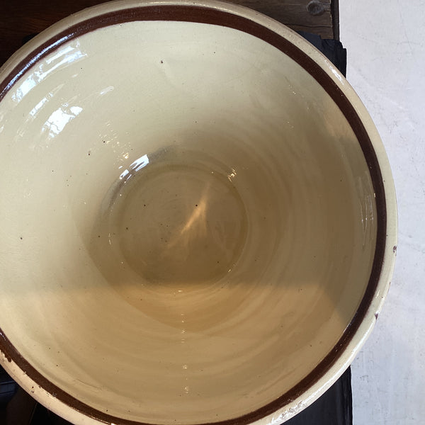 DT-23 Antique ceramic dairy bowl with butter glaze