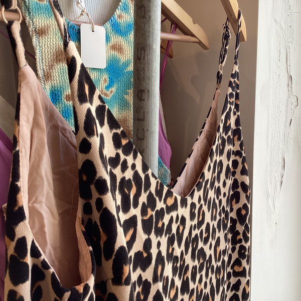 PLCF008 Hush Leopard Strappy Dress