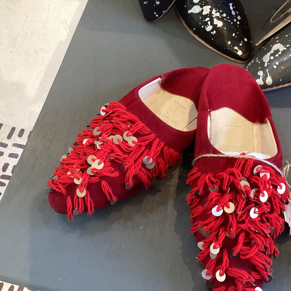 RSS01 - Red sequin slipper