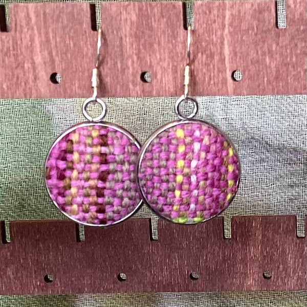 FLT-LGEAR2 - magnolia-plaid-handwoven-british-wool-large-earrings