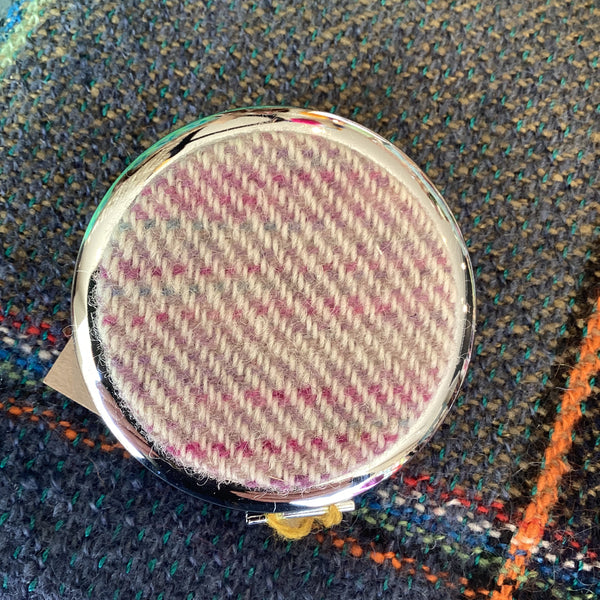 FLT-PKTM4 - Painted Pink & Purple Twill Pocket Mirror