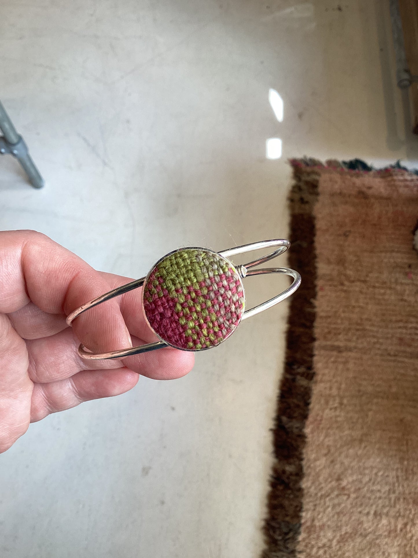 FLT-BANG4 - magnolia-plaid-handwoven-british-wool-bangles