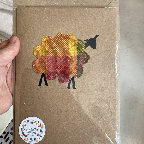FBT-SHEEP - Handmade Sheep Card with Hand Painted Details