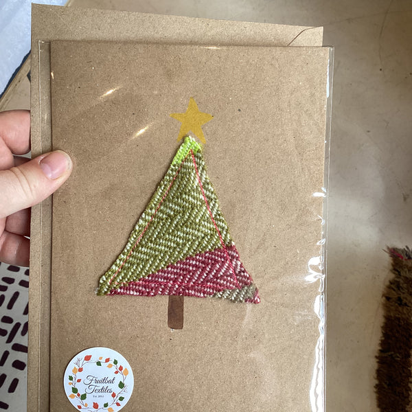 FBT-XMAS - Handmade Xmas Tree Card with Hand Painted Details