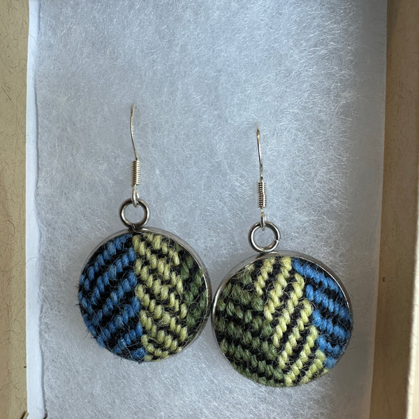 FBT-LGEA - Fruitbat Textiles Large British Wool Earrings