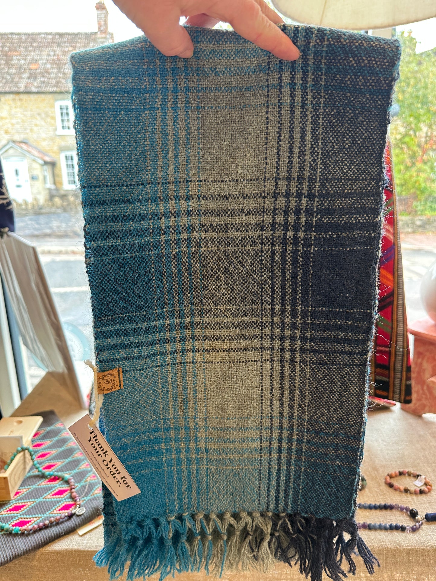 FBT-BLSCF - Blue Plaid British Wool Scarf