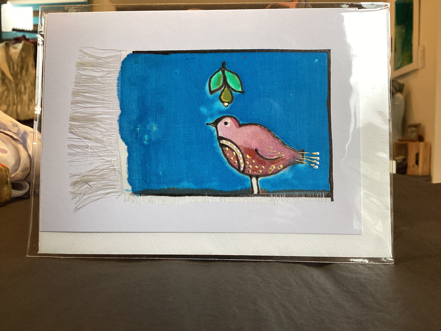 TD SILK-9-MO - Hand Painted Silk Partridge Card