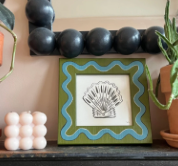 TFC_LL_28 - Scalloped Shell Ink & Frame / Green