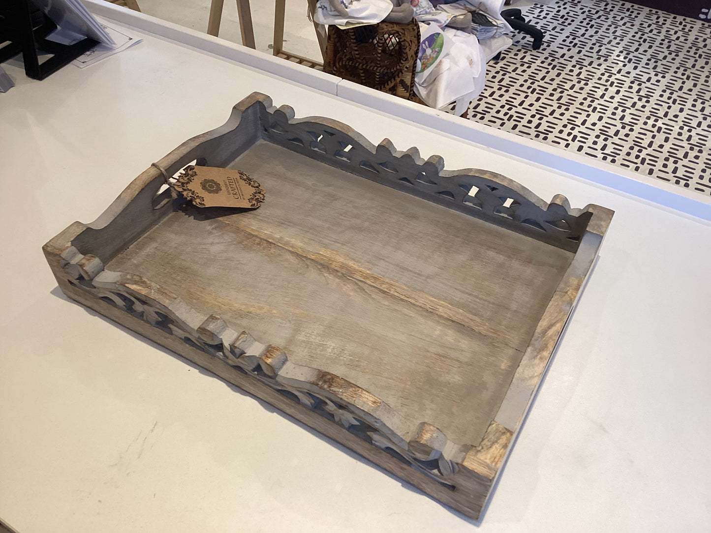 CB27 - Decorative Carved Tray Large