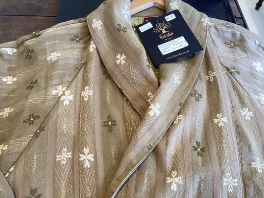 HA135 Japanese inspired Haori jacket in sand flower size M