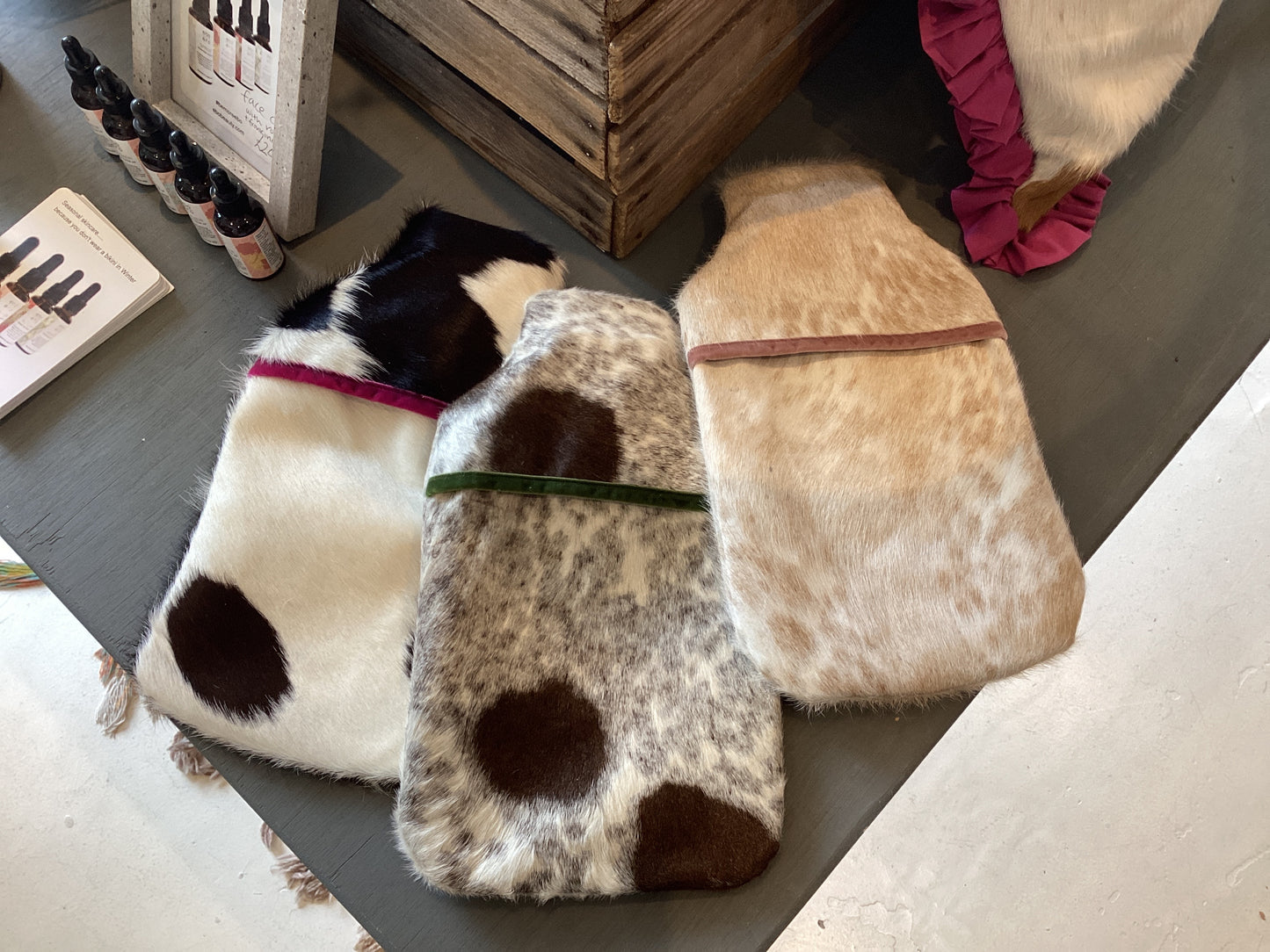 House of Herd Cowhide Hot Water Bottle HHWB004