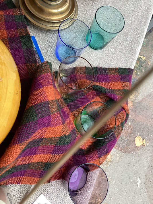 Mid century coloured glasses x5 DT-53