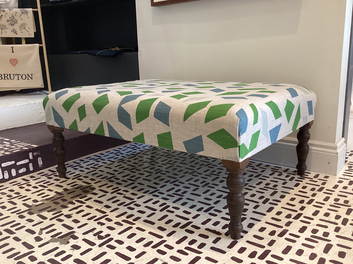 DT-02 - Christopher Farr x Josef and Anni Albers Foundation linen ottoman