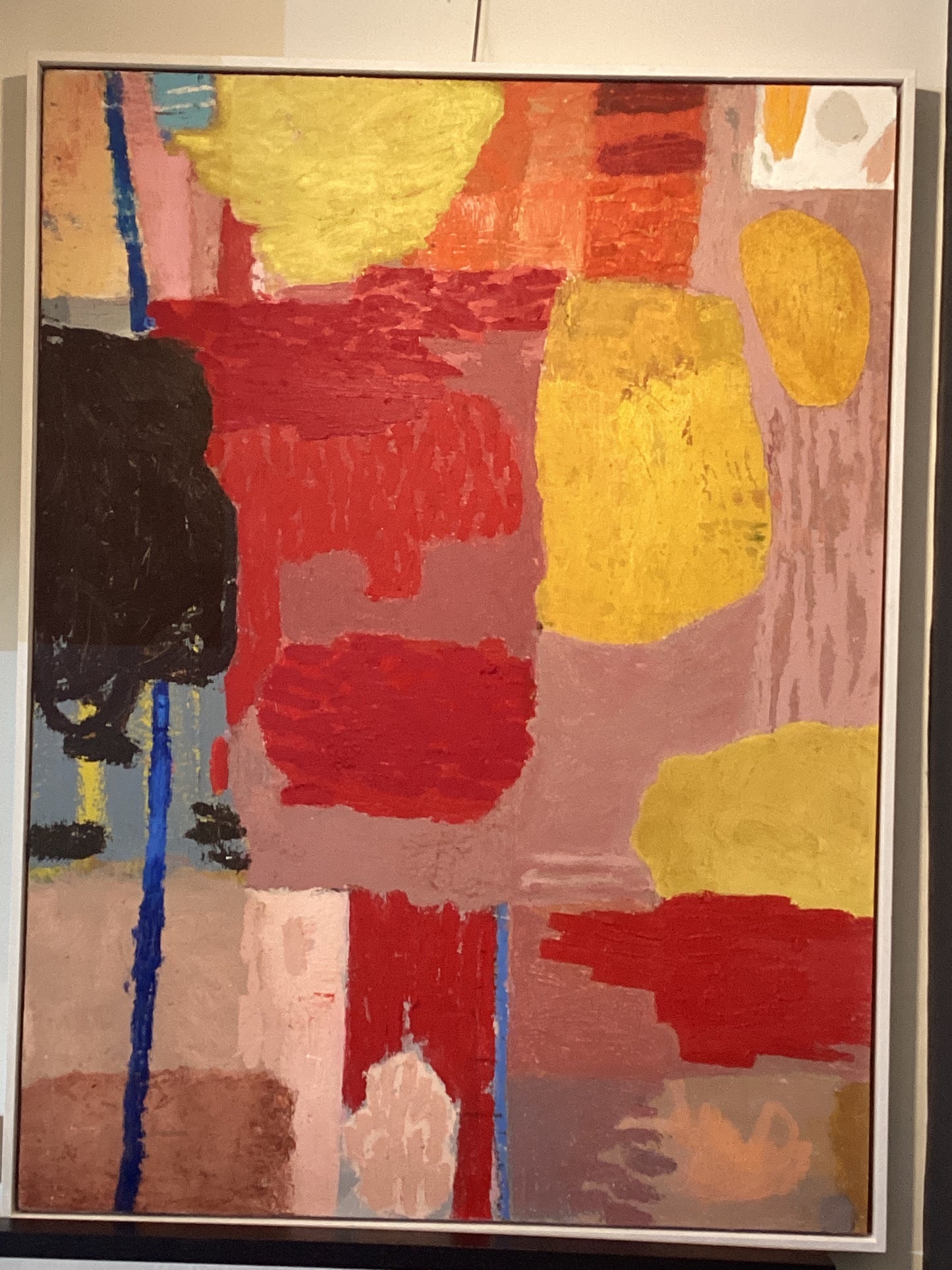 DT-12 - Rich Aaron Ward, large oil abstract, pinks and yellows
