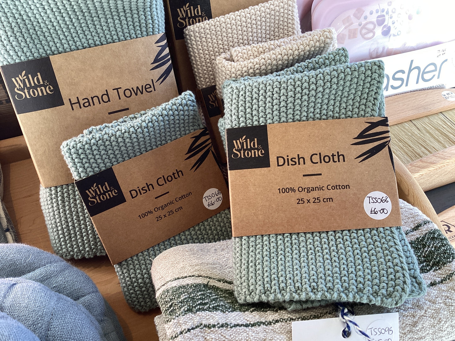 Organic Cotton Dish Cloth - Green