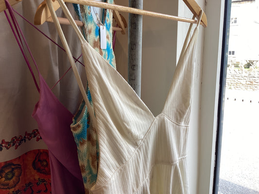 PLCF005 Free People Cream Strappy Top