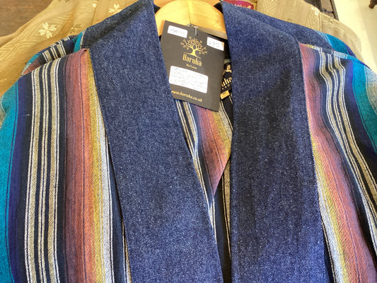 HA130 Men’s Denim collar open shirt/jacket size M