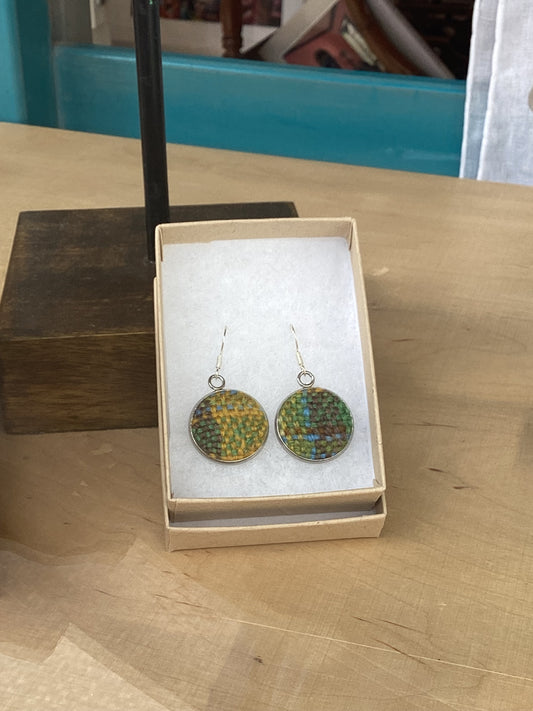 FLT-LGEAR1 - spring-on-the-avenue-plaid-handwoven-british-wool-large-earrings