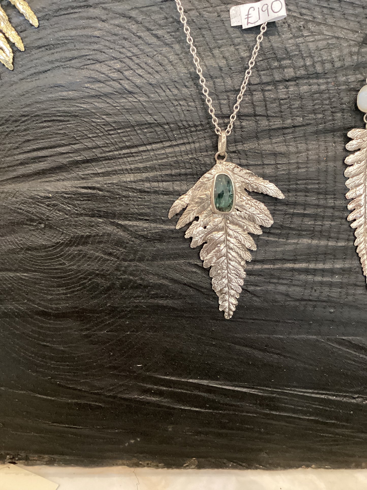 Silver Fern Kyanite Pendant On Chain