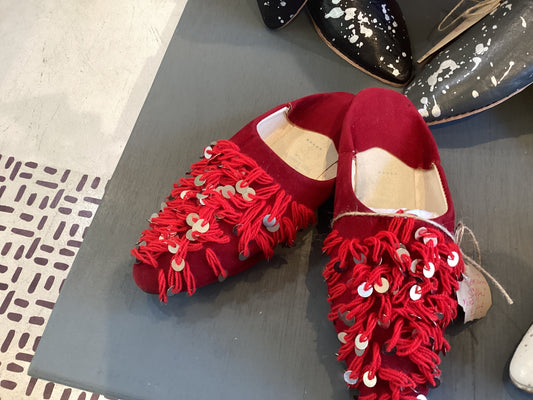 RSS01 - Red sequin slipper