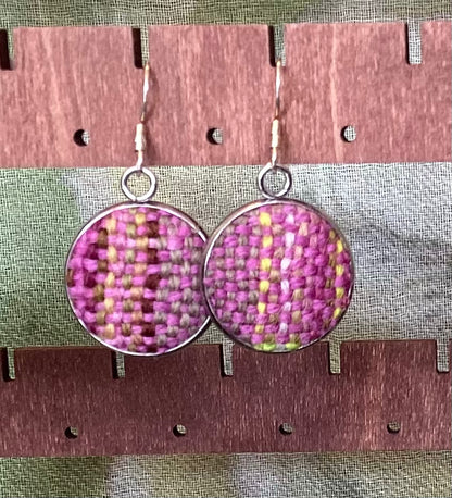 FLT-LGEAR2 - magnolia-plaid-handwoven-british-wool-large-earrings