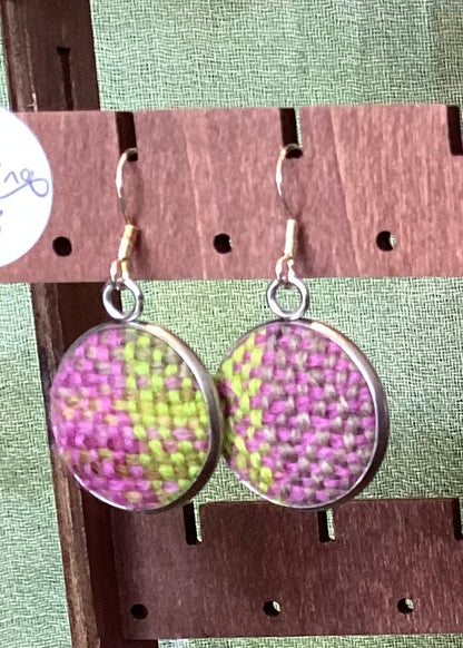 FLT-LGEAR2 - magnolia-plaid-handwoven-british-wool-large-earrings