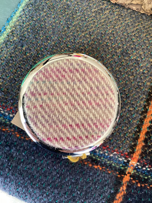 FLT-PKTM4 - Painted Pink & Purple Twill Pocket Mirror