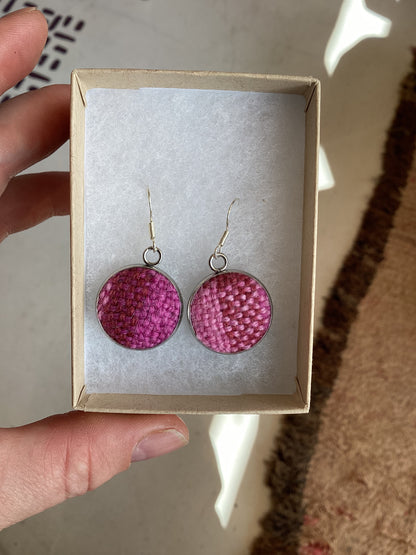 FLT-LGEAR2 - magnolia-plaid-handwoven-british-wool-large-earrings