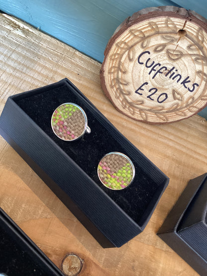 FLT-CUFF2 - magnolia-plaid-handwoven-british-wool-cufflinks