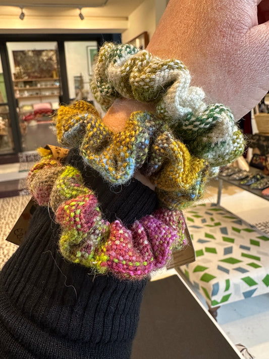FBT-SMLSCR - Hand dyed and woven small scrunchies