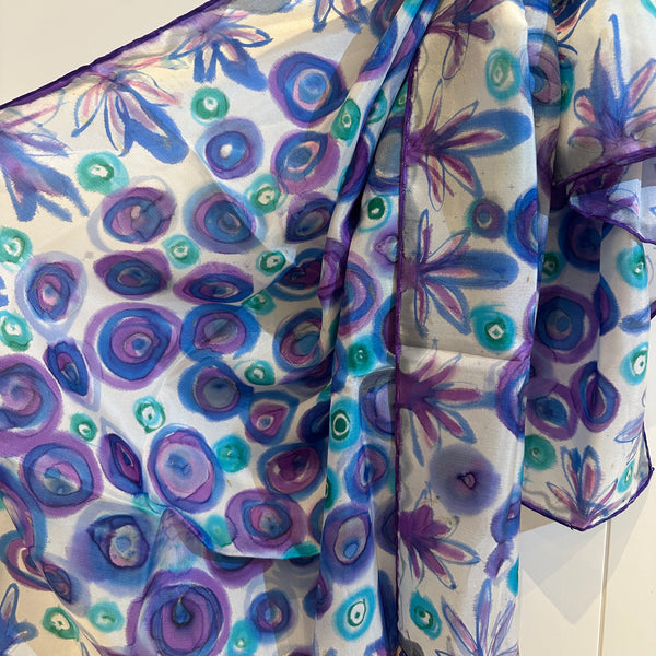 PSQ - Hand painted silk scarf