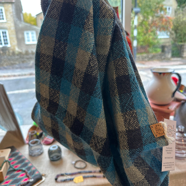 FBT-BLSND - Blue Check British Wool Snood