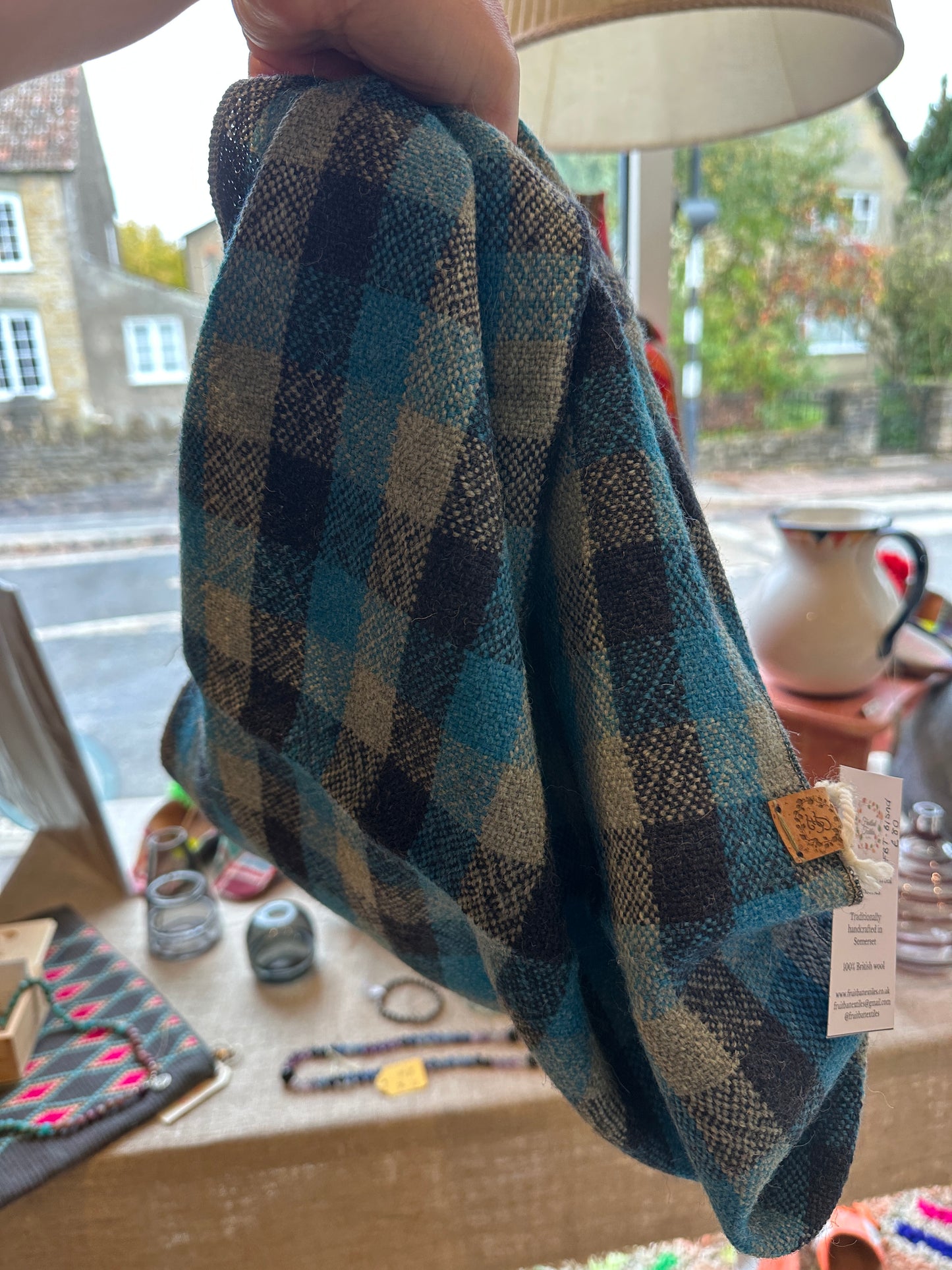 FBT-BLSND - Blue Check British Wool Snood