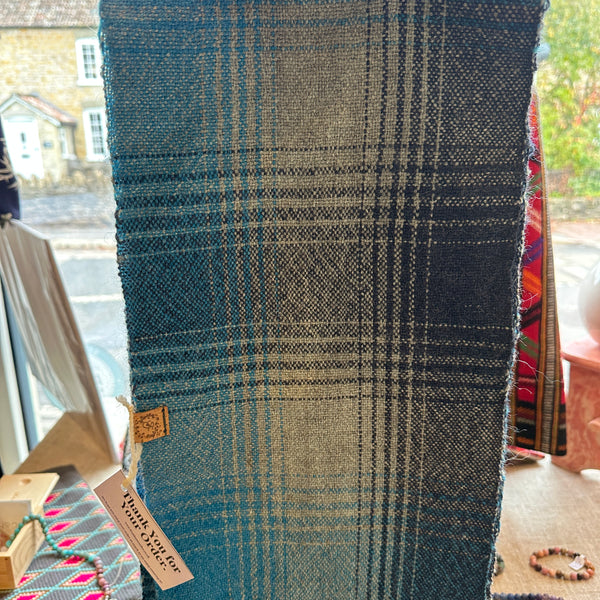 FBT-BLSCF - Blue Plaid British Wool Scarf