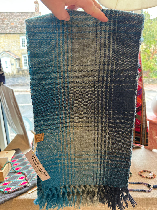 FBT-BLSCF - Blue Plaid British Wool Scarf