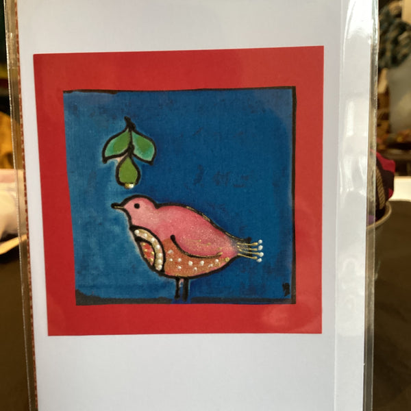 TD SILK 7 MO - Hand Painted Silk Partridge Card