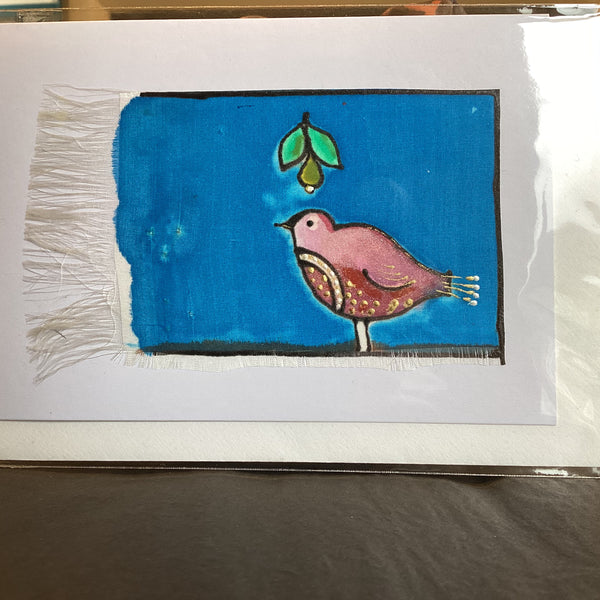 TD SILK-9-MO - Hand Painted Silk Partridge Card