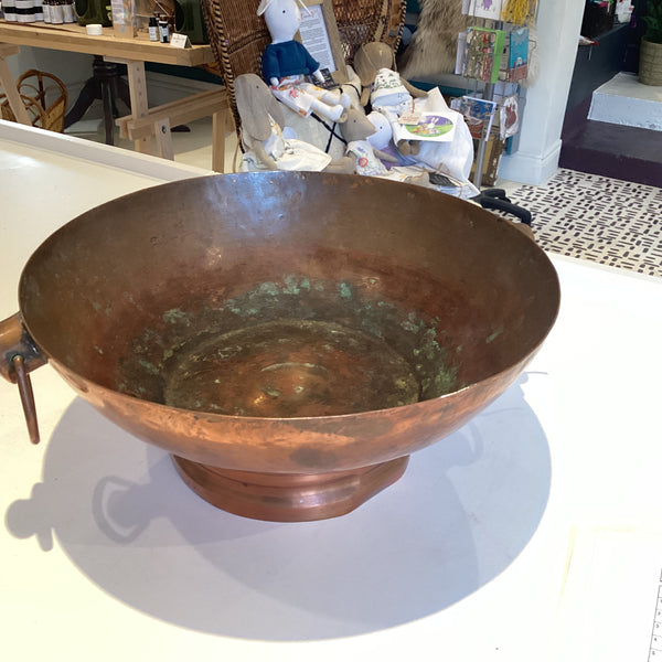 CB29 - Vintage Copper Bowl/Peony Vase