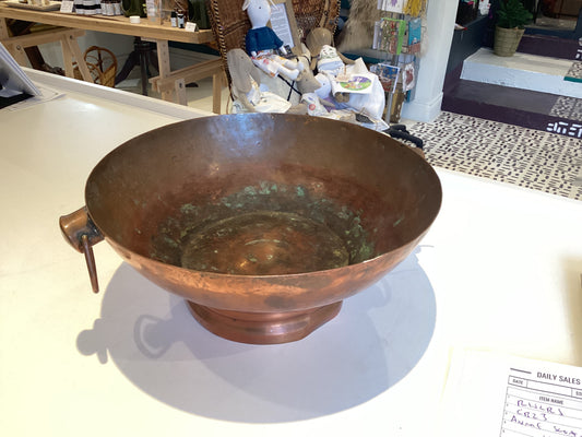 CB29 - Vintage Copper Bowl/Peony Vase