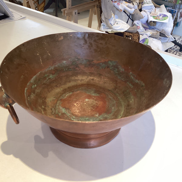 CB30 - Vintage Copper Bowl/Peony Vase