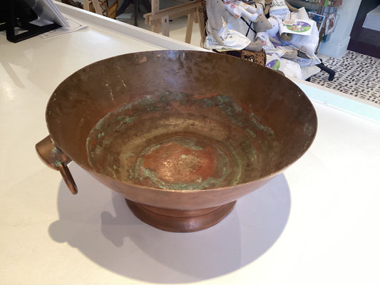 CB30 - Vintage Copper Bowl/Peony Vase