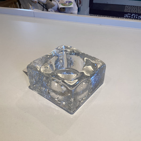 CB26 - Hand Slumped Glass Double Candle Holder