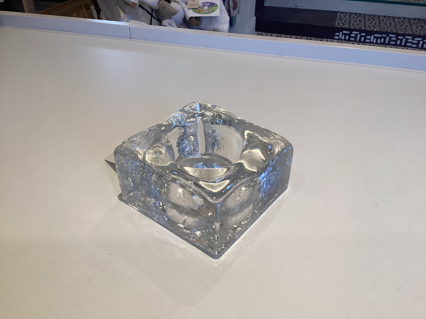 CB26 - Hand Slumped Glass Double Candle Holder