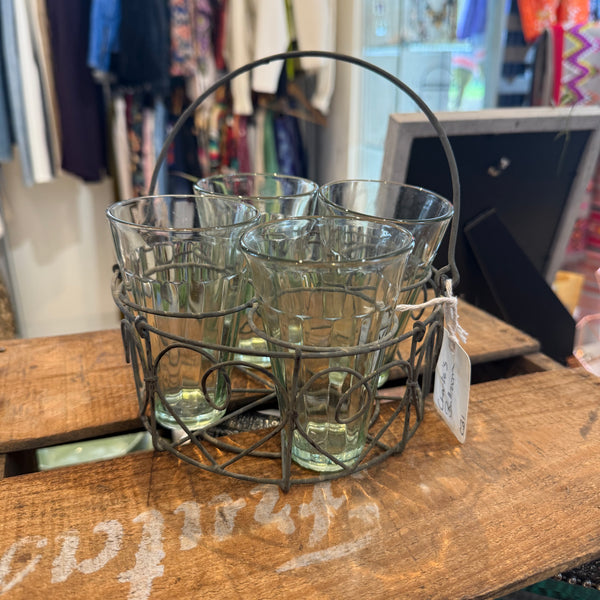 CB1 - 4 tumblers in a basket