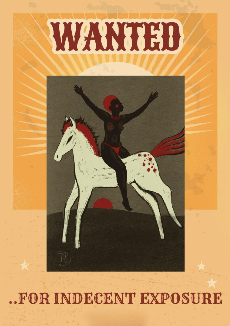 RDWP01 - Being A Temptress – For Indecent Exposure – WANTED POSTER